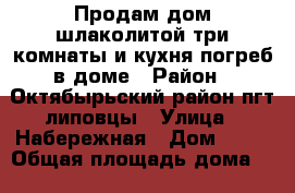 Продам дом шлаколитой три комнаты и кухня погреб в доме › Район ­ Октябырьский район пгт липовцы › Улица ­ Набережная › Дом ­ 98 › Общая площадь дома ­ 43-7 › Площадь участка ­ 10 000 › Цена ­ 550 000 - Приморский край Недвижимость » Дома, коттеджи, дачи продажа   